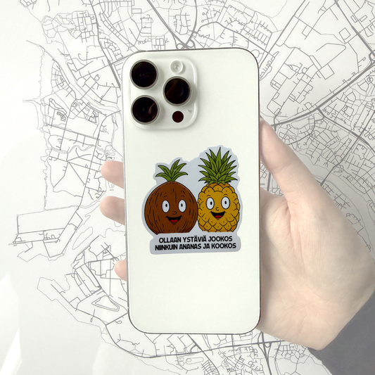 Ananas ja kookos | Kiiltävä vinyyli