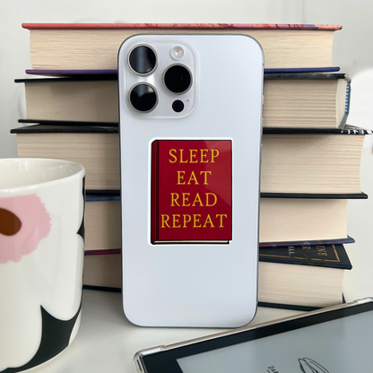 Sleep eat read repeat | Kiiltävä vinyyli