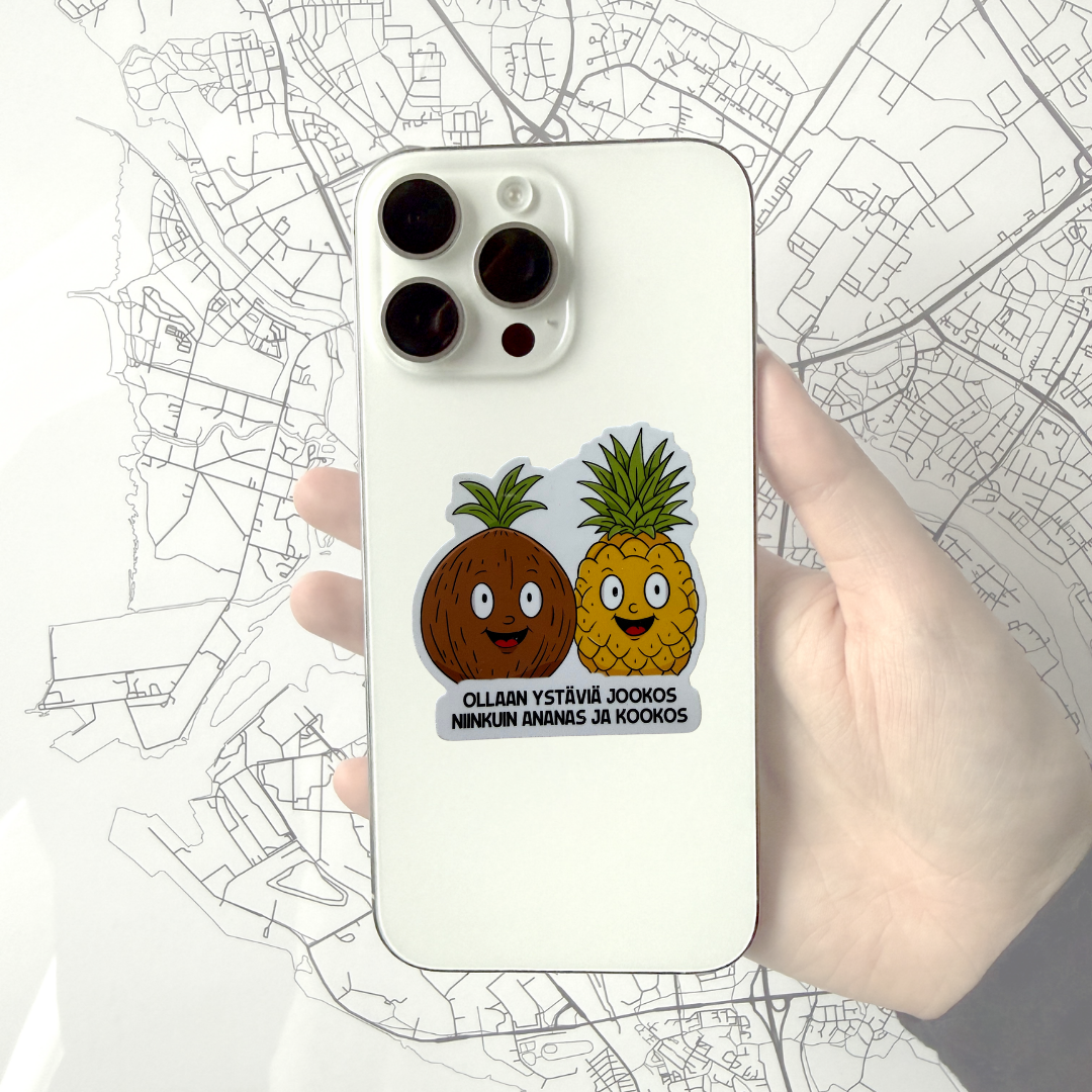 Ananas ja kookos | Kiiltävä vinyyli