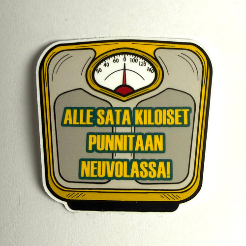 Alle satakiloiset punnitaan neuvolassa tarra