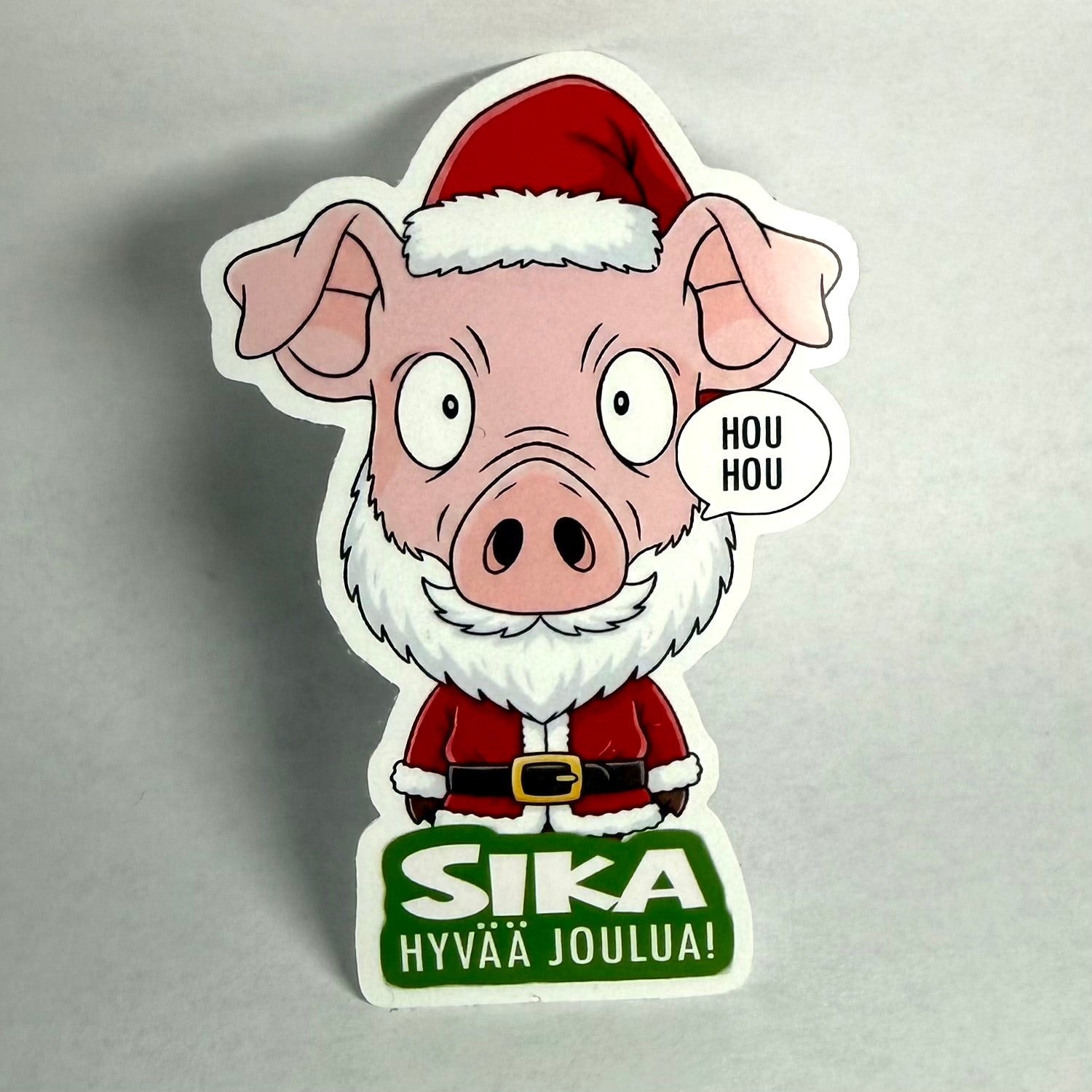 Sika hyvää joulua! (5 tai 10kpl) | Kiiltävä vinyyli