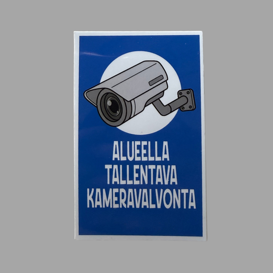Alueella tallentava kameravalvonta vinyylitarra